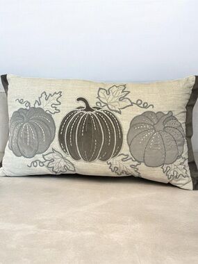 Fall Pumpkin Accent Pillow - made by lovingkindness